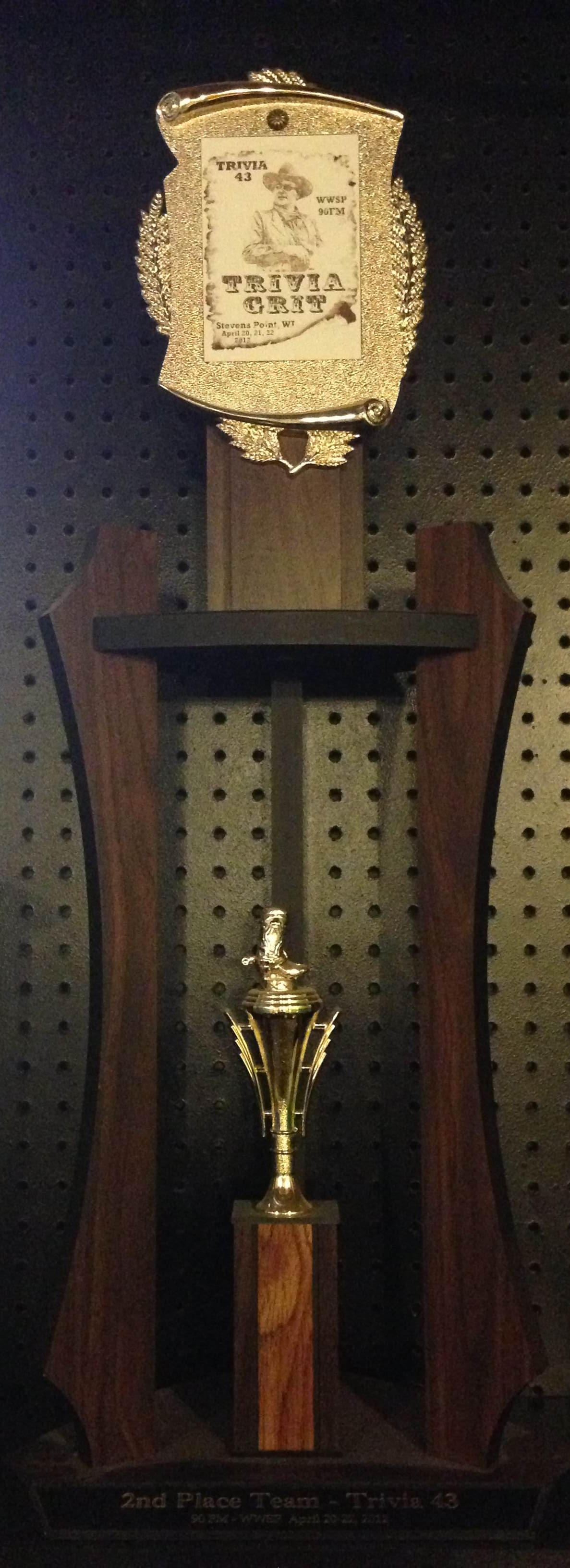 2nd place trophy 2012